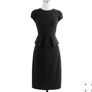 J.Crew Black Peplum Dress